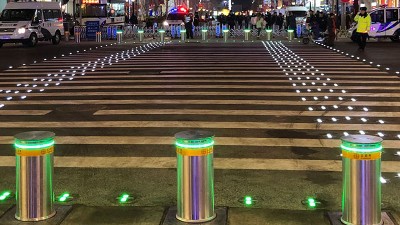 城市商业街区安防建设方案，升降柱实现美观与安全双向兼顾