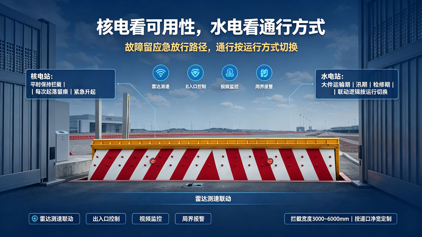 核电站与水电站道口路障机-选型差在哪四栏对照